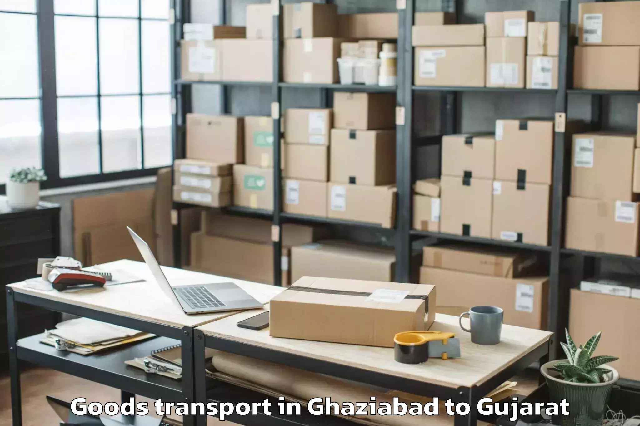 Book Ghaziabad to Jhagadia Goods Transport